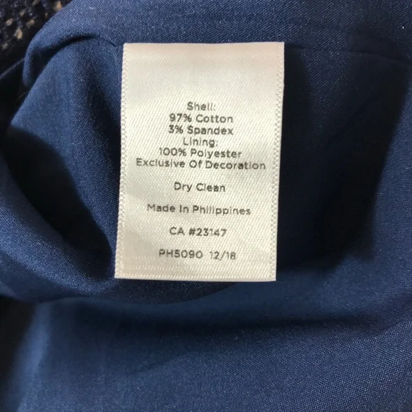 Talbots Blue and White Print Shift/Sheath Dress - Picture 14 of 15